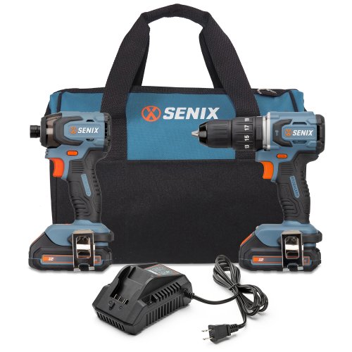 SENIX Tools 20 Volt Max 2-Tool Cordless Brushless Combo Kit