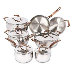 LAGOSTINA 12pc. Bronze Elegance Stainless Steel Set